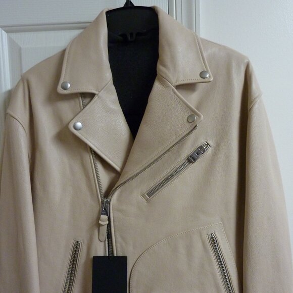 Mackage Clement Oversized R Fill Leather Biker Jacket - Picture 4 of 15